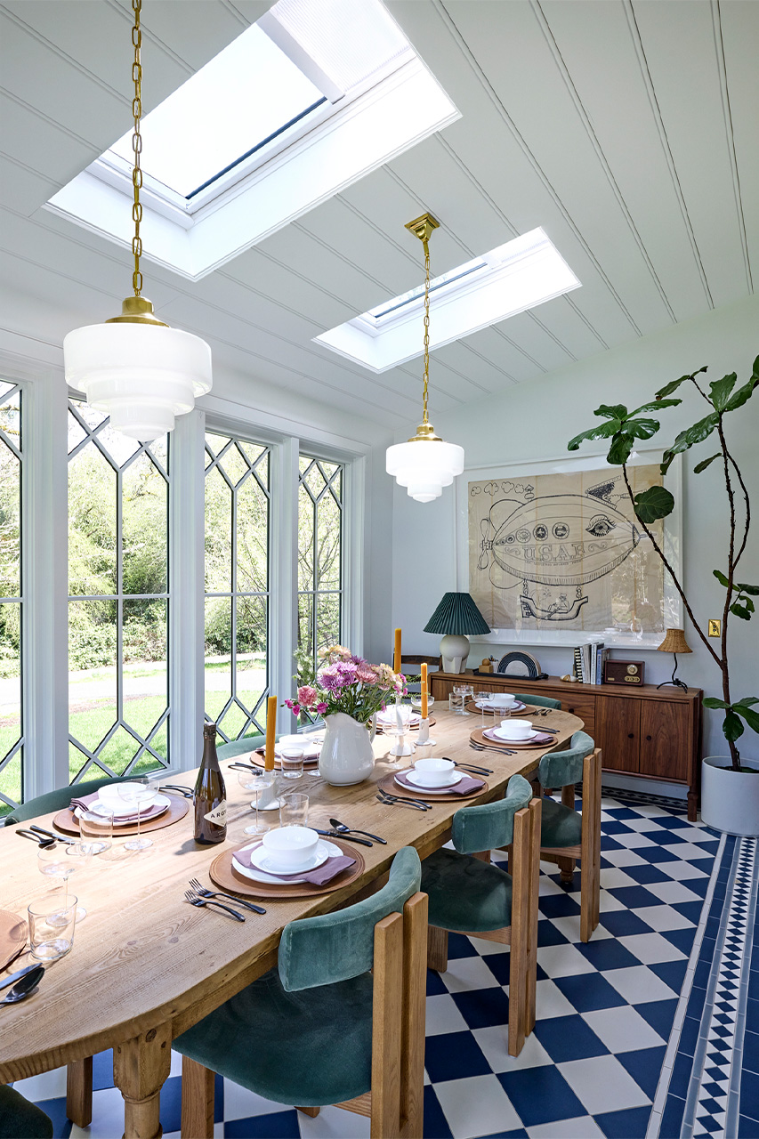 Fixed VELUX Skylight in Beautiful Bright Dining Room